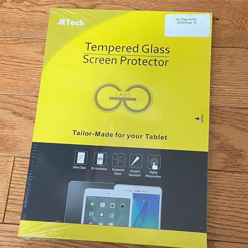 JETech Yellow Tempered Glass Screen Protector for Tablets